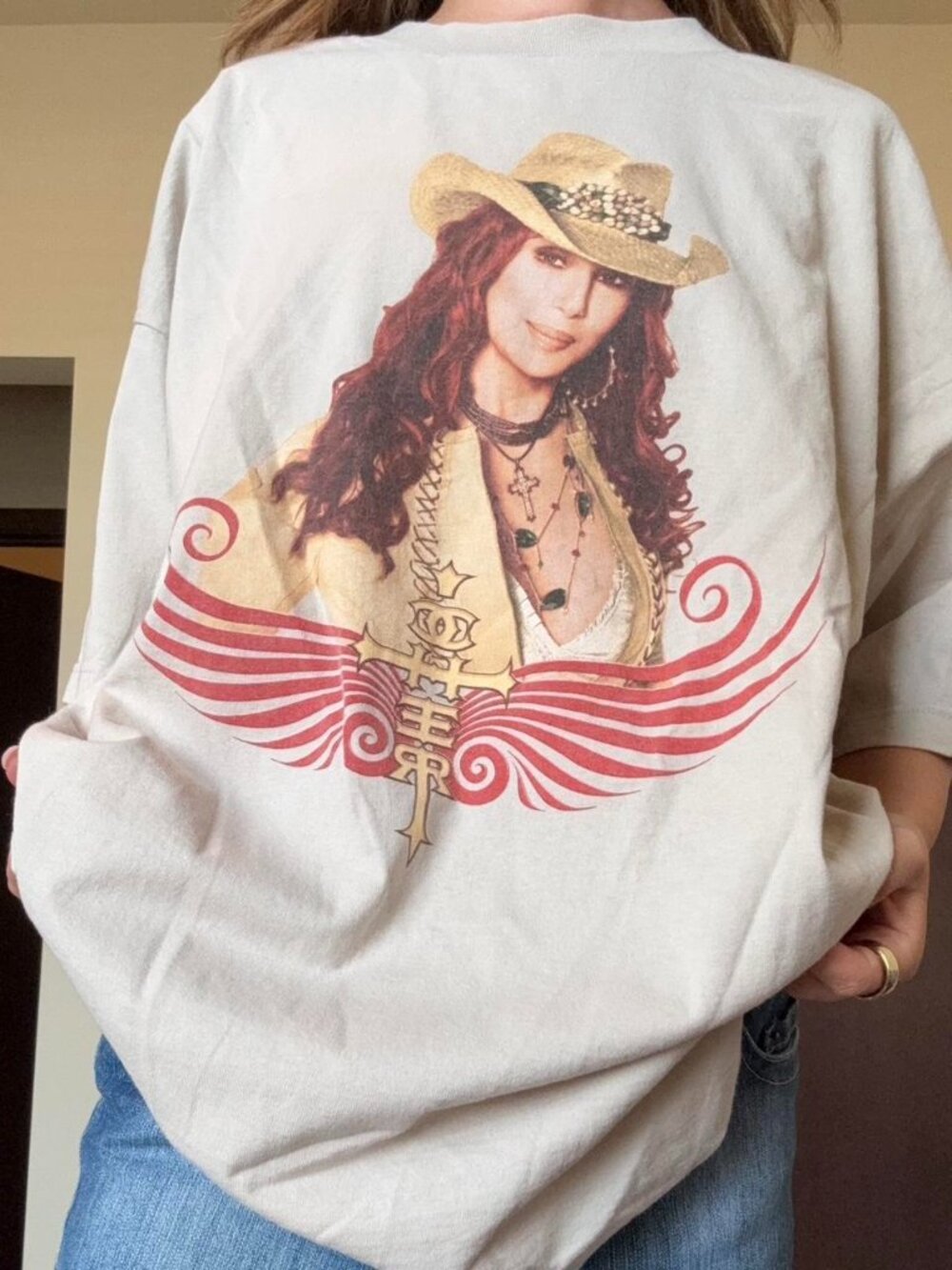 2000's Cher Living Proof Tour Double Sided Graphic Tshirt Made